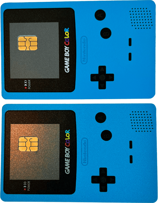 Retro Game Device Blue Card Skin (2pcs)